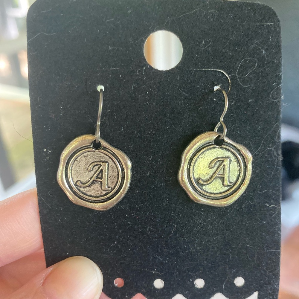 A initial earrings